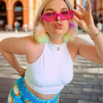 Granny Square Crochet Mini Skirt