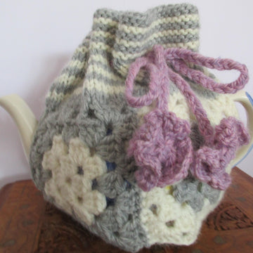 Crochet and Knit Tea Cosy