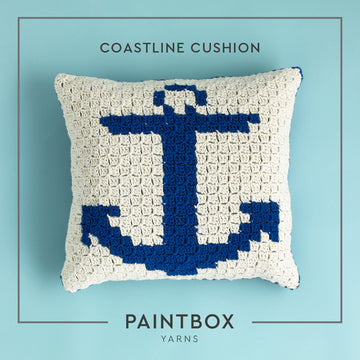 Paintbox Yarns Wool Mix Aran Coastline Cushion 4 Ball Crochet Kit