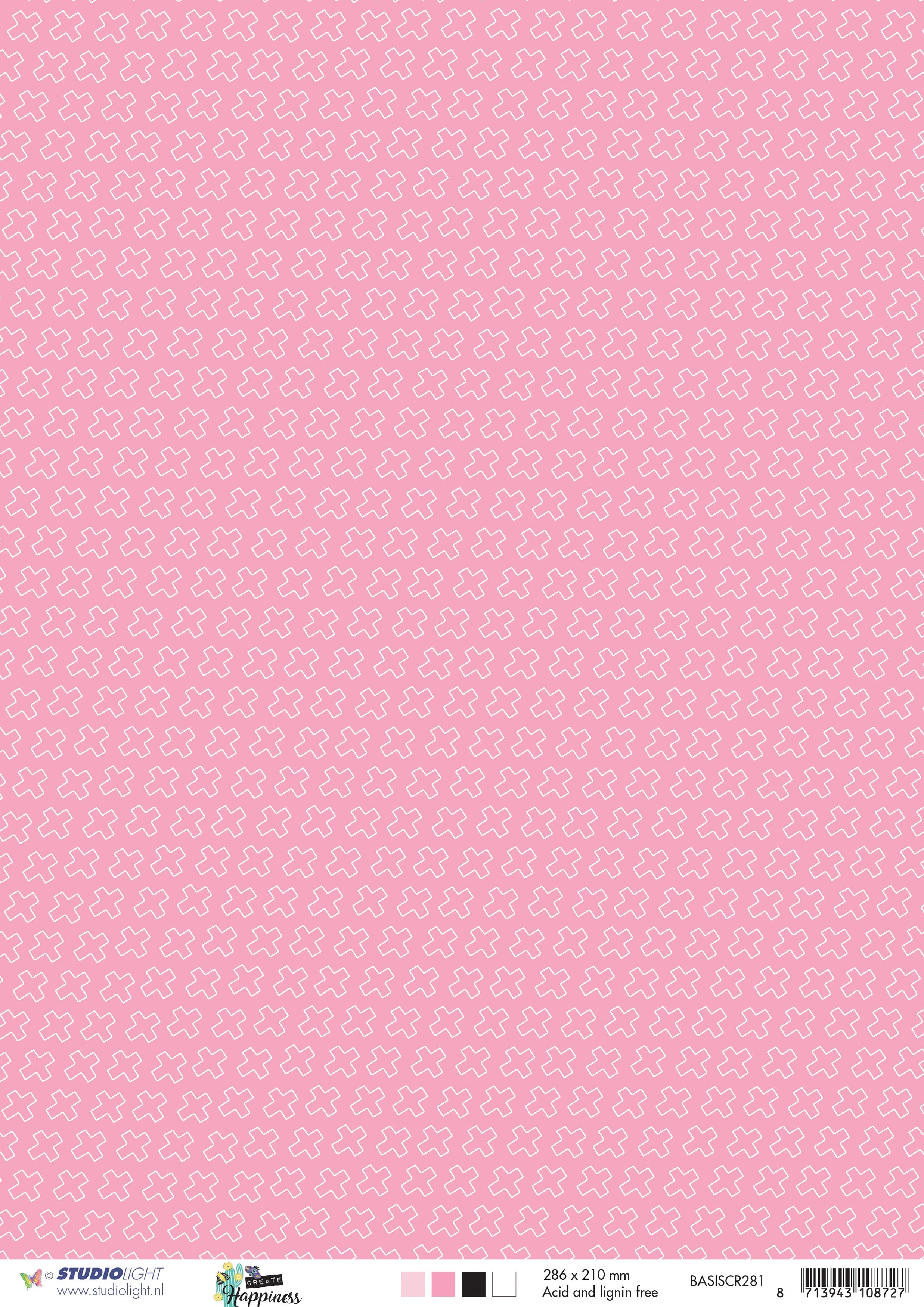 Studio Light Create Happiness Double-Sided Cardstock A4 10/Pkg - NR. 281