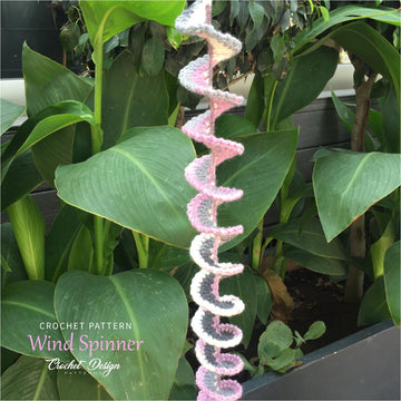 Wind Spinner with Flower Crochet pdf Pattern - Digital download - crochet home decor - garden decoration - Floral Hanging Decoration