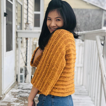 Pullover Sweater with 3/4 sleeves