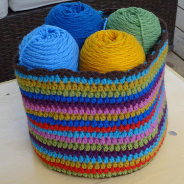 Chunky Striped Basket