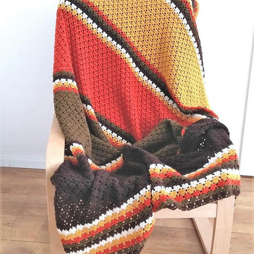 "Autumn glory" Retro Crochet blanket