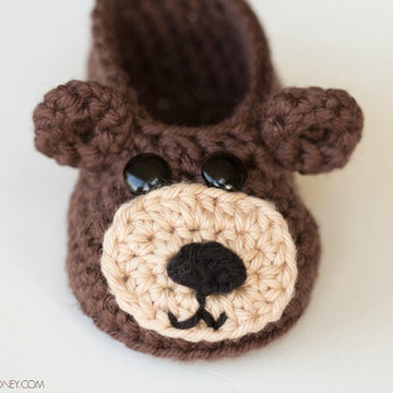 Teddy Bear Baby Booties