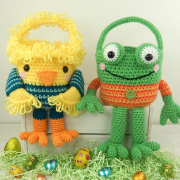 Chick and Frog Easter Baskets