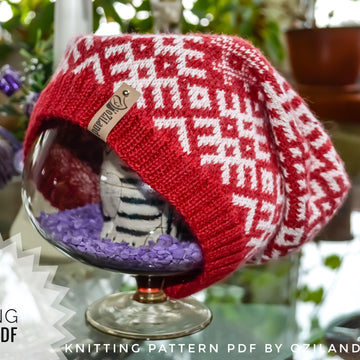 Latvian jacquard hat for men