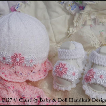 Summer Diamond Pattern Suit 16-22” doll/prem-3m+ baby
