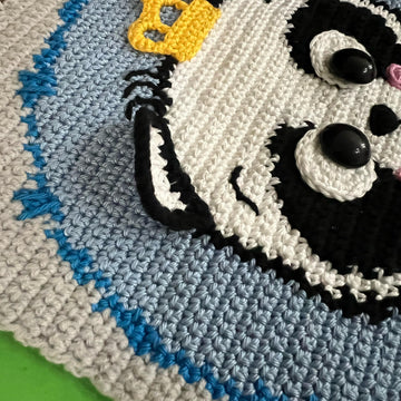 Adorable Panda Wall Hanging Crochet Pattern with 3D Details