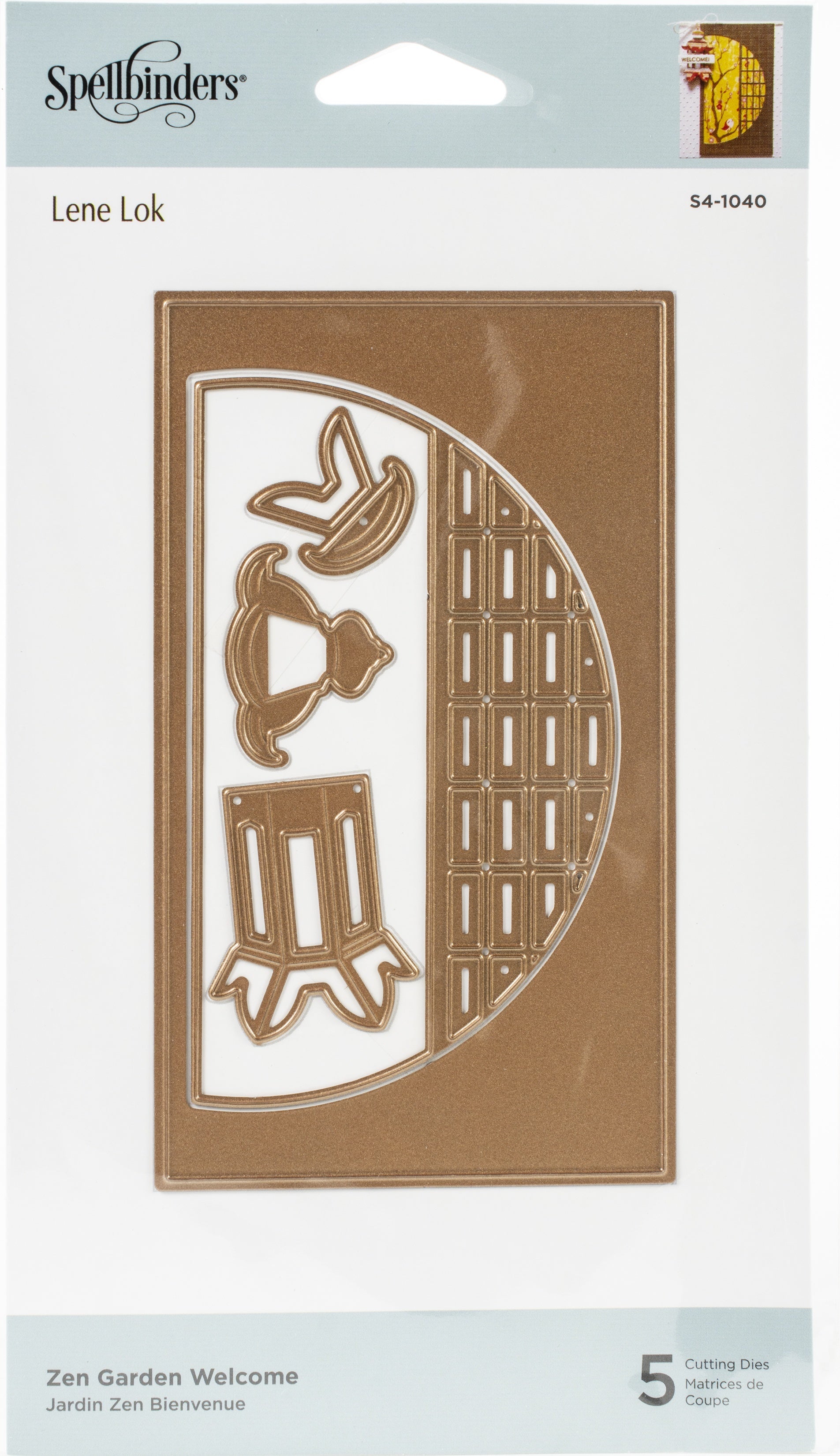 Spellbinders Destination Japan Etched Die By Lene Lok - Zen Garden Welcome