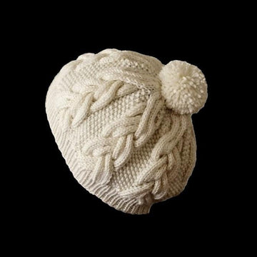 Milky White Cables Hat