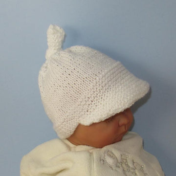 Baby Peak Cap Topknot Beanie Hat