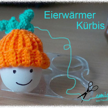 Häkelanleitung für den Eierwärmer "Kürbis" ♥
