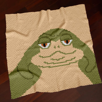 Corner-to-Corner Jabba The Hutt Blanket Slug Graph Bounty Hunter Throw CROCHET PATTERN
