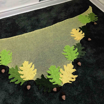 Red Oak Leaf with Acorn Shawl