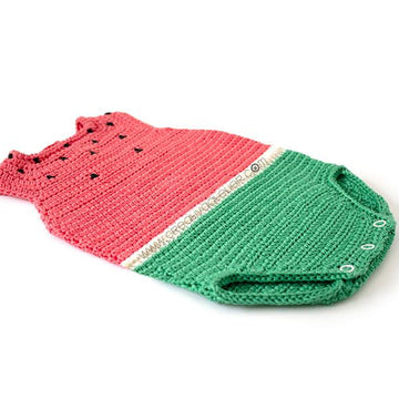 5 sizes- Crochet Watermelon Romper