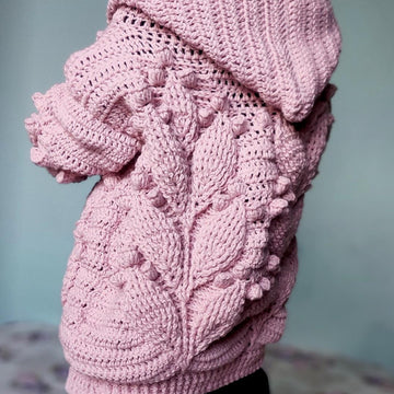 Hooded Leaves Cardigan