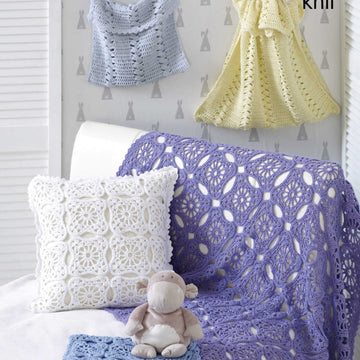 Blankets, Cushion, Toy Bag and Nappy Bag in King Cole Cottonsoft DK - 5073 - Downloadable PDF