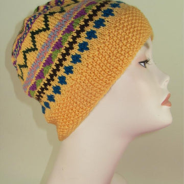 Simple Fairisle Slouch Hat