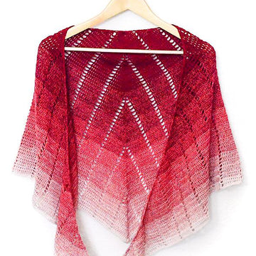 Raspberry Croissant Shawl