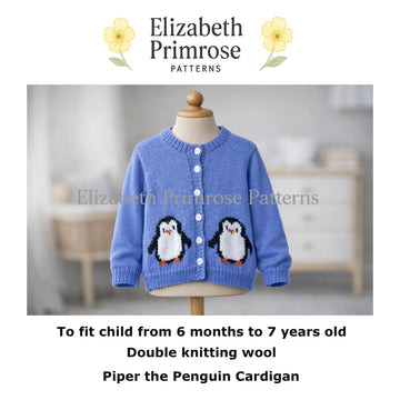 Piper the Penguin Cardigan  P183