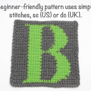 Colourwork alphabet squares