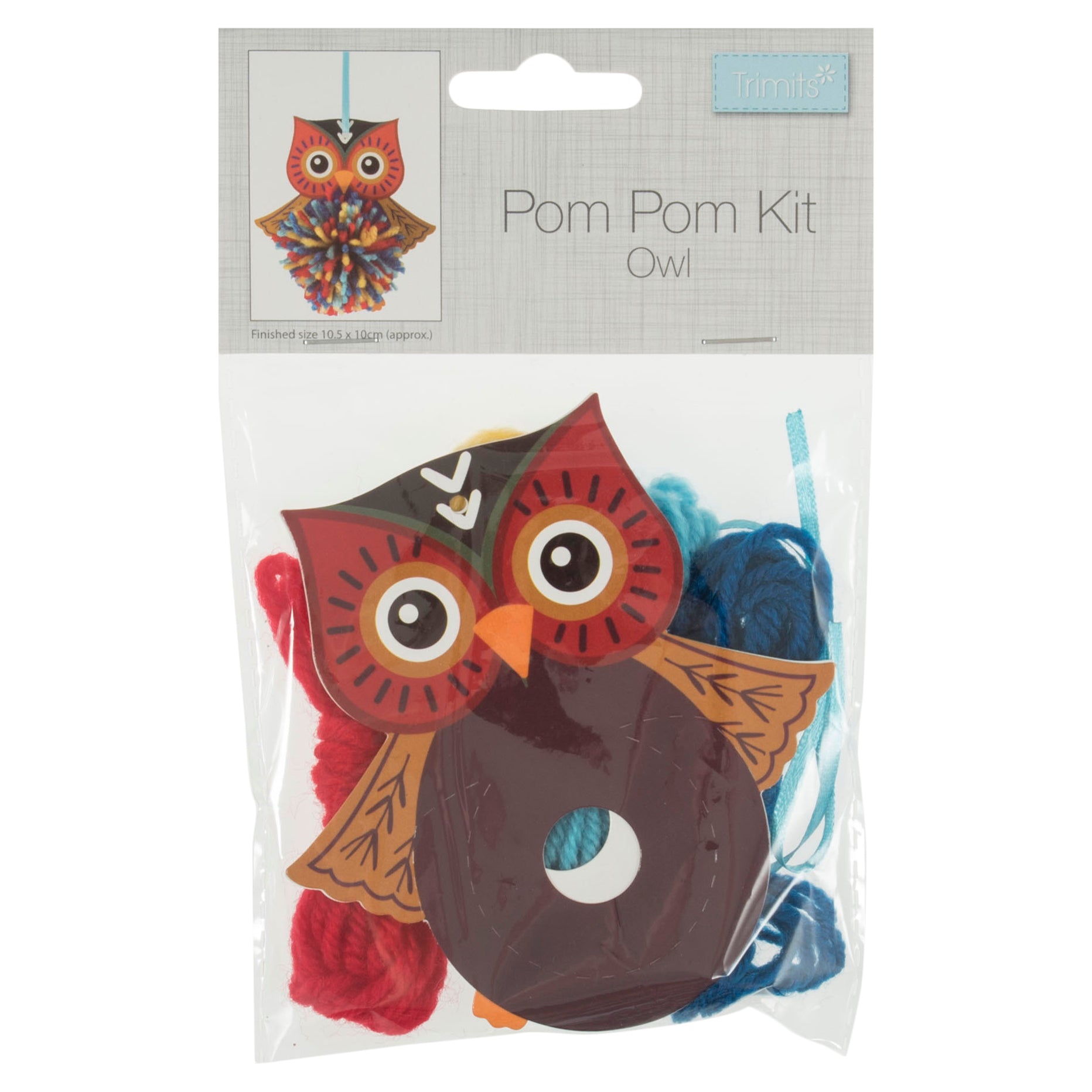 Trimits Pom Pom Decoration: Owl Kids Crafts Kit