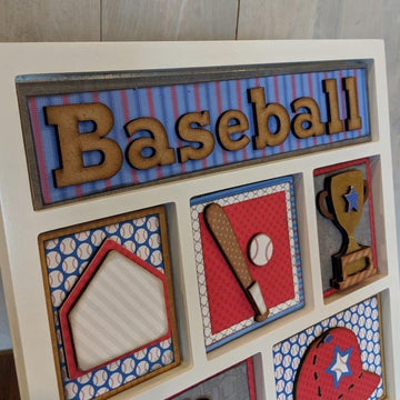 Foundations Decor Shadow Box Kit - Baseball