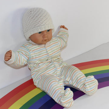Baby Aran Swirl Beanie Hat Circular