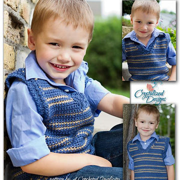 "Perfectly Plaid or Plain" Young Boys Sweater Vest