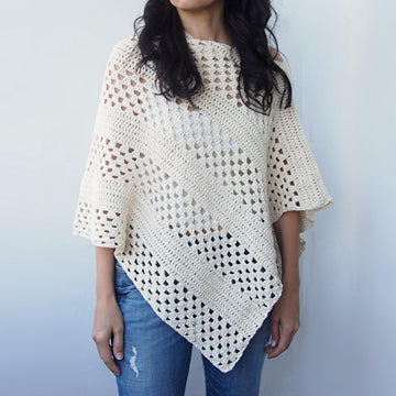 Granny stripes poncho