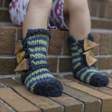 Buttoned Slipper Socks
