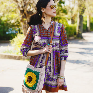 Sunflower Boho Bag
