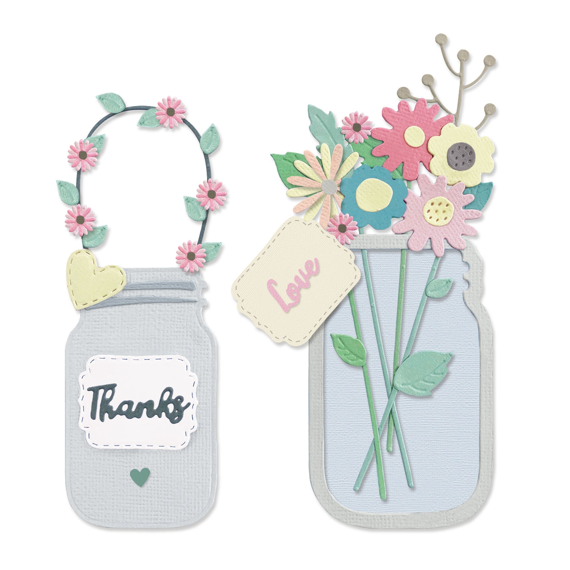 Sizzix Thinlits Die Set 17PK - Jar of Flowers by Lisa Jones
