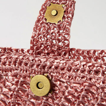 Salada Bag in Wool and the Gang Shiny Ra-Ra Raffia - Leaflet