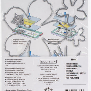 Sizzix Thinlits Dies By Jen Long 3/Pkg - Floral Blossom