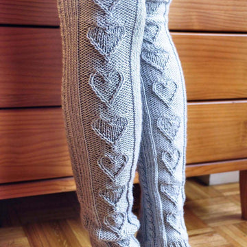 Heart Warmers Heart Cable Knit Legwarmers and Mini Mitts in Girls and Adult Sizes