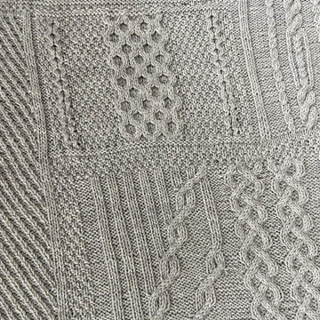 Seamless Patchwork Cable Afghan