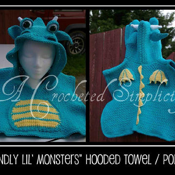 "Friendly Lil' Monsters" Poncho Swim Cover-Ups
