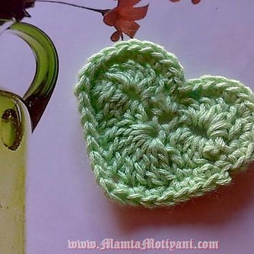 Valentine My Heart Crochet Applique Pattern