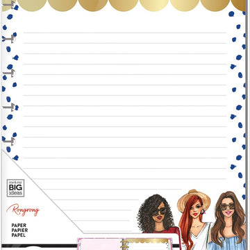 Happy Planner X Rongrong Fill Paper 24/Pkg - Lined Sheet With Foil