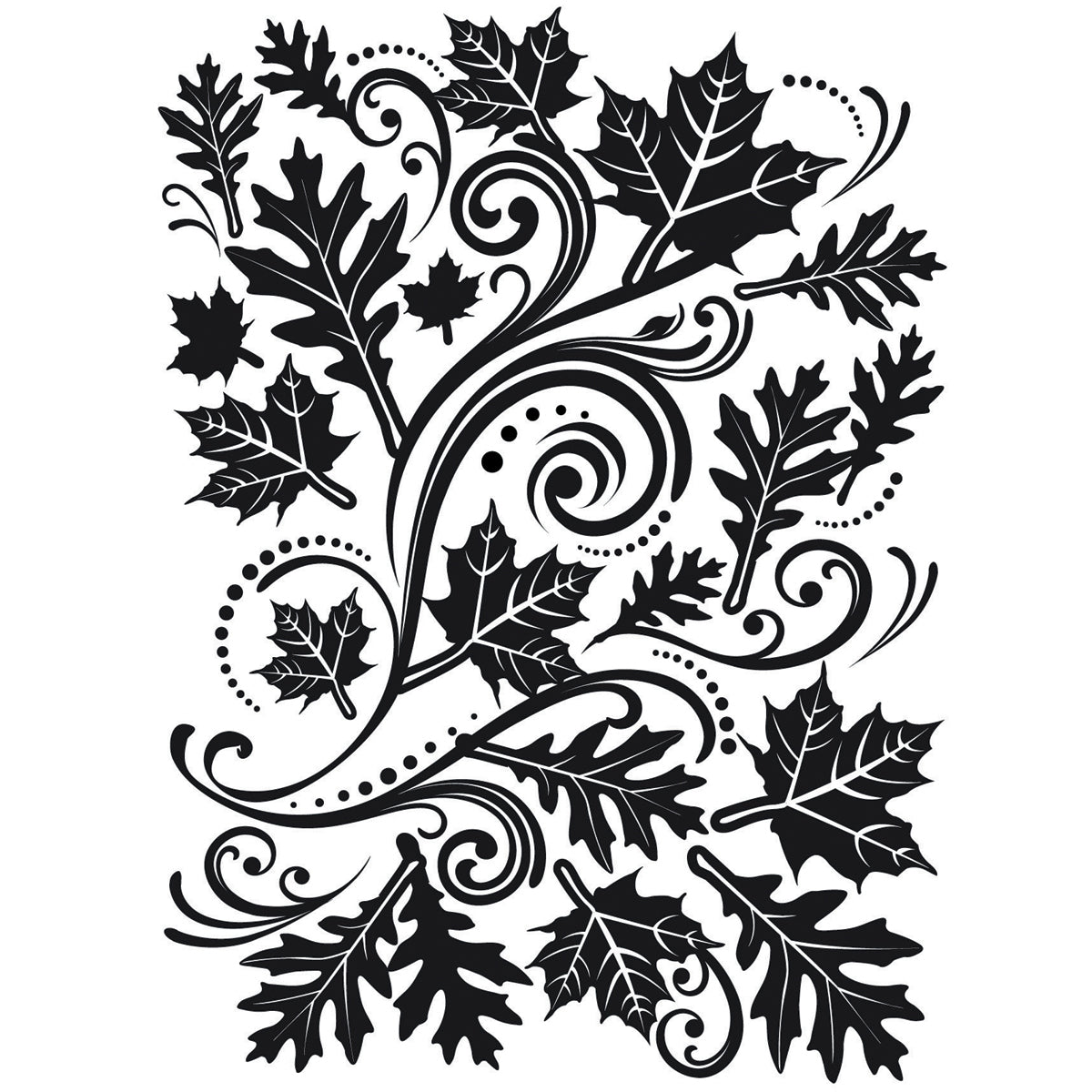 Darice Embossing Folder 4.25"X5.75" - Fall Leaf Background