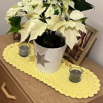 Oval Plush Easter Table Runner