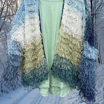 Shaggy Crochet Cardigan