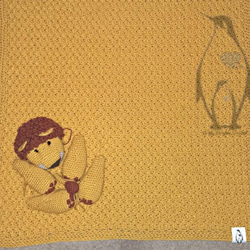 Noah's lion cot blanket