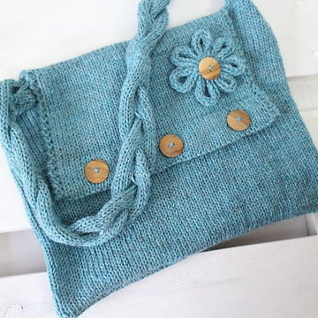 Knitting Pattern Seamless Knit Bag Pattern – One Piece Shoulder Bag Knitting Pattern