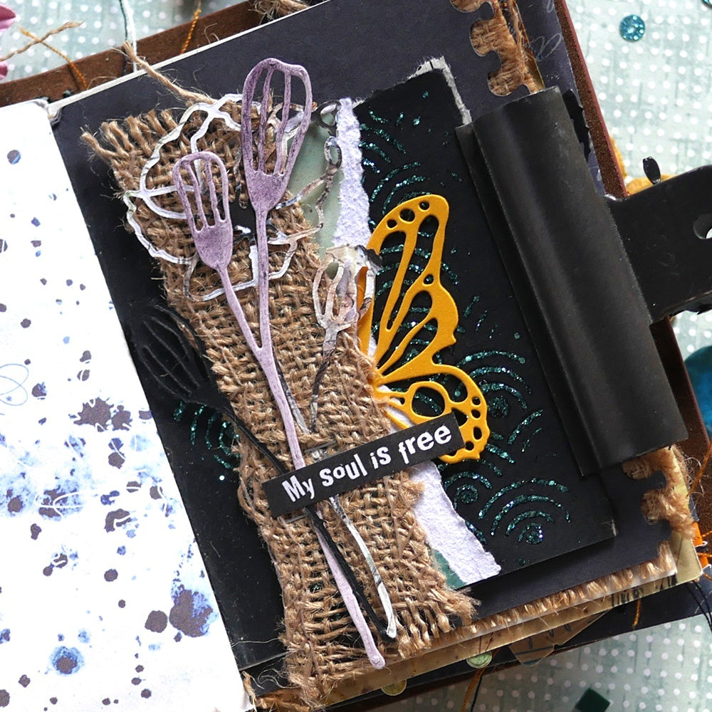 Elizabeth Craft Designs Elizabeth Craft Stencil 4.3"X8.7" - Waves-Art Journal