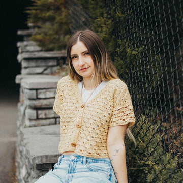 Capucine Cropped Crochet Cardigan