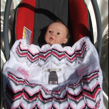 8 Patterns for Car Seat Blankets to fit standard 0-9m car seats
