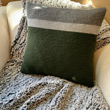 Beginner Tunisian Crochet Pillow Cover